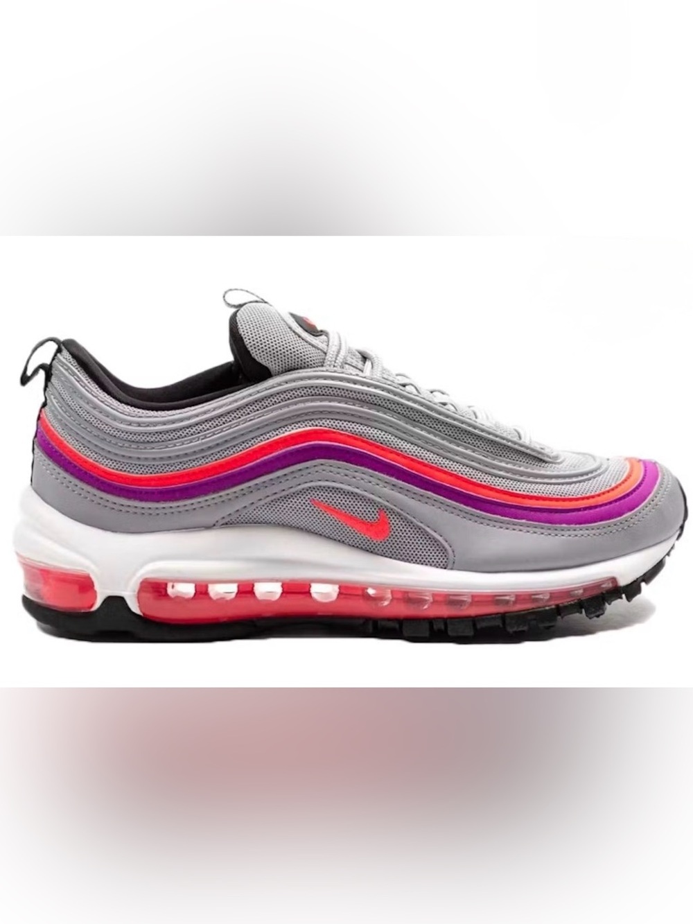 Nike Air Max 97 - Women's Sneakers Grey with Hot Pink & Magenta Stripes